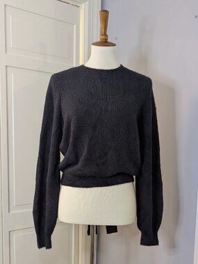 American Eagle Backless Bow Sweater Crew Neck Long Sleeve